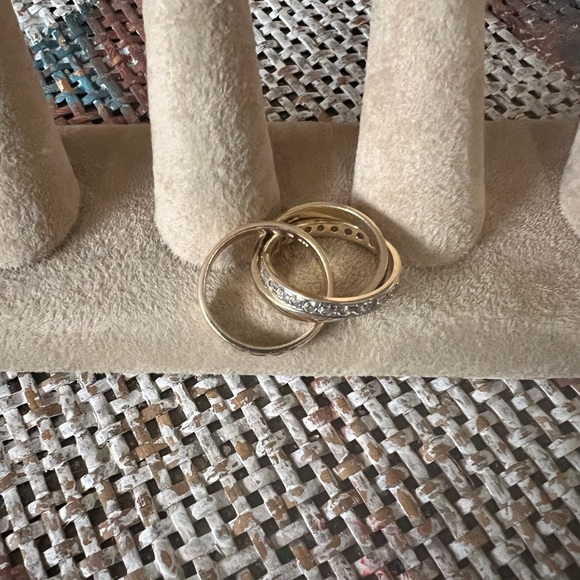 Ross Simon’s 14K Over Sterling Interlocking CZ Triple Band Ring - Picture 3 of 10